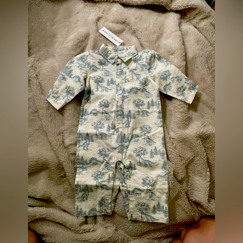 NWT Janie and Jack Baby Boy Dinosaur Outfit